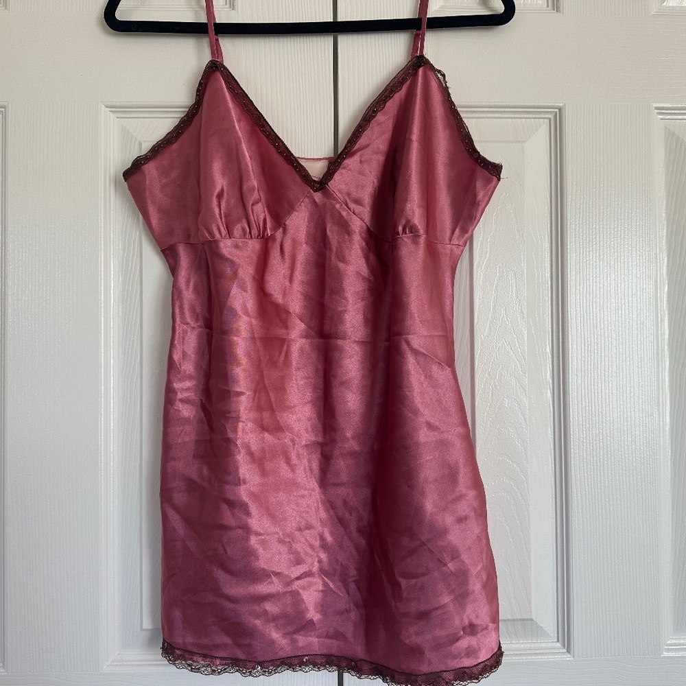 Vintage Pink Silk Slip